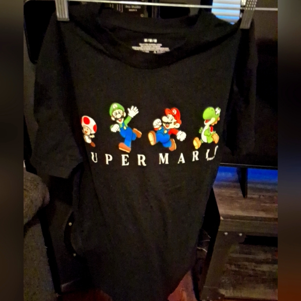 Super Mario Black T-Shirt